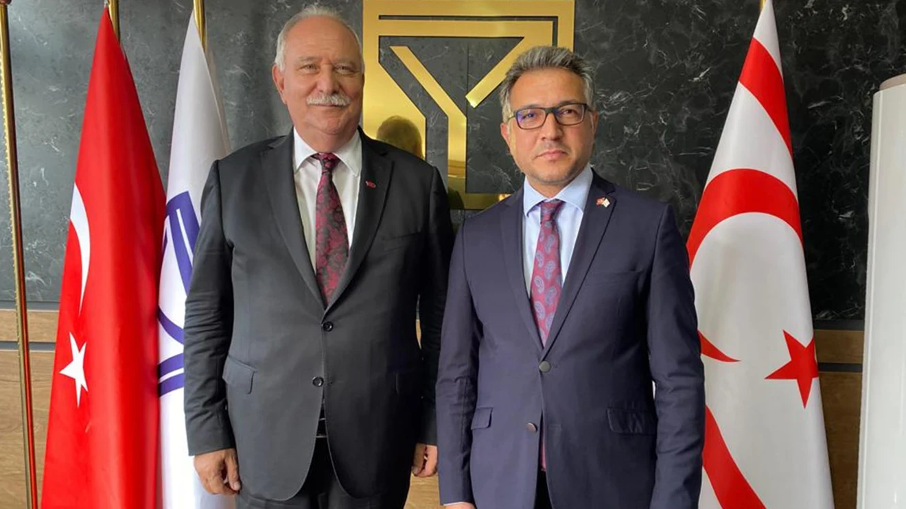 Rector Aksoy visits TRNC YÖDAK President Avcı and Founding Rector of Near East University Günsel
